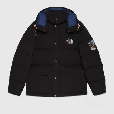 The North Face x Gucci联名系列羽绒夹克 黑色