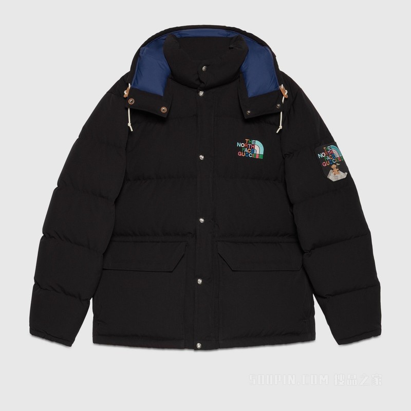 The North Face x Gucci联名系列羽绒夹克 黑色