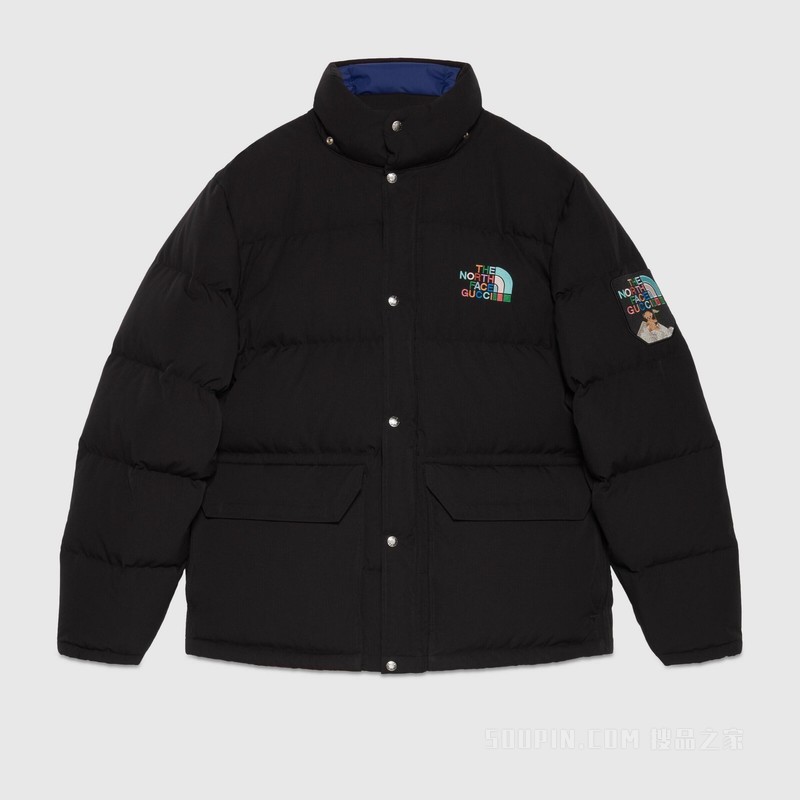 The North Face x Gucci联名系列羽绒夹克 黑色