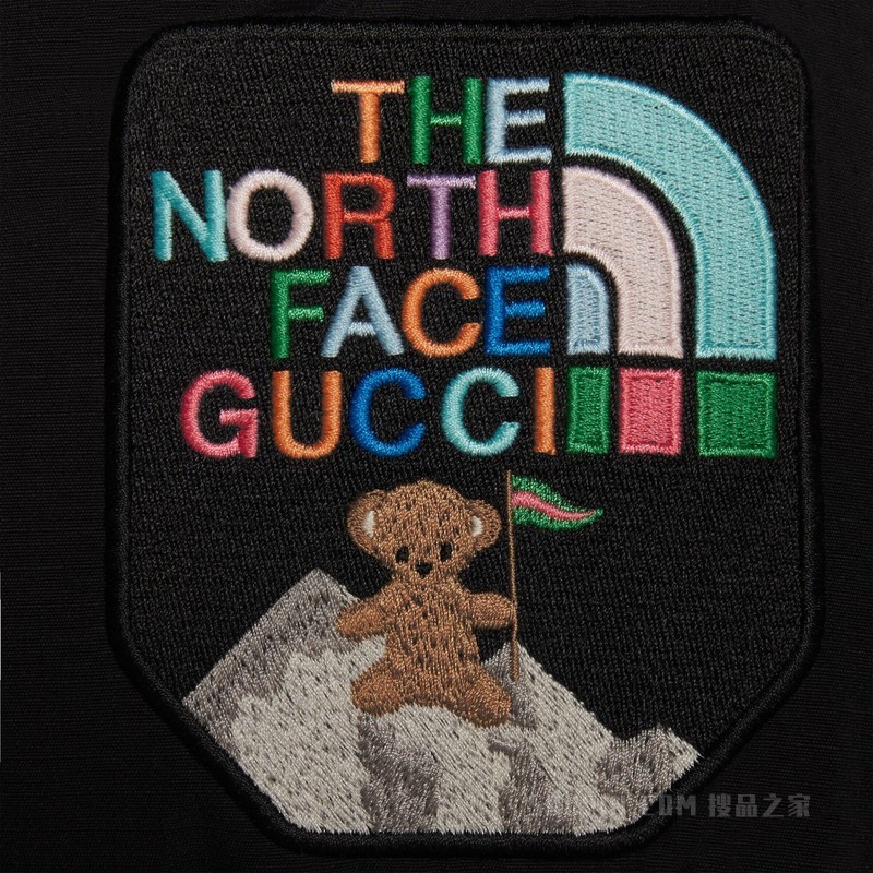 The North Face x Gucci联名系列羽绒夹克 黑色