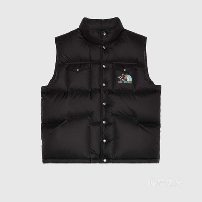 The North Face x Gucci联名系列羽绒马甲 黑色