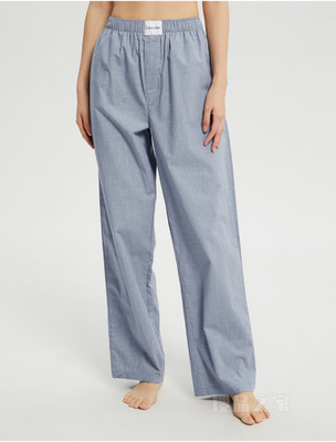 Calvin Klein 22秋冬新款女士休闲舒适LOGO布标松紧腰家居睡裤QS6893