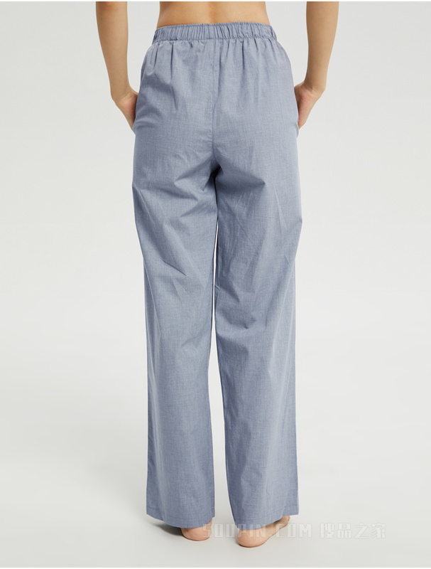 Calvin Klein 22秋冬新款女士休闲舒适LOGO布标松紧腰家居睡裤QS6893