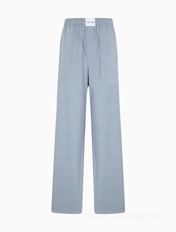 Calvin Klein 22秋冬新款女士休闲舒适LOGO布标松紧腰家居睡裤QS6893