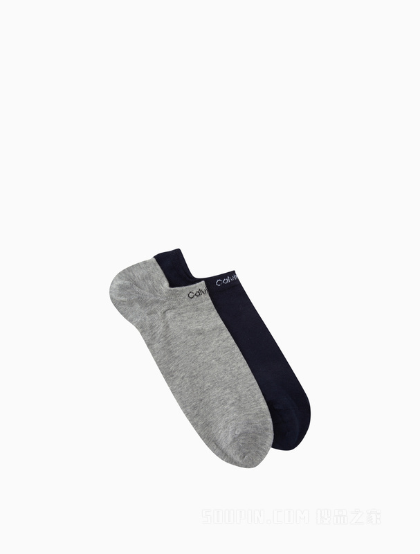 Calvin Klein 22秋冬新款男士两双装浅口简约LOGO提花运动短袜CKP32851
