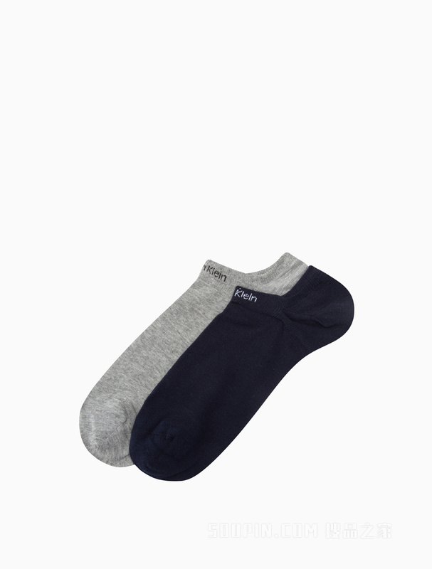 Calvin Klein 22秋冬新款男士两双装浅口简约LOGO提花运动短袜CKP32851