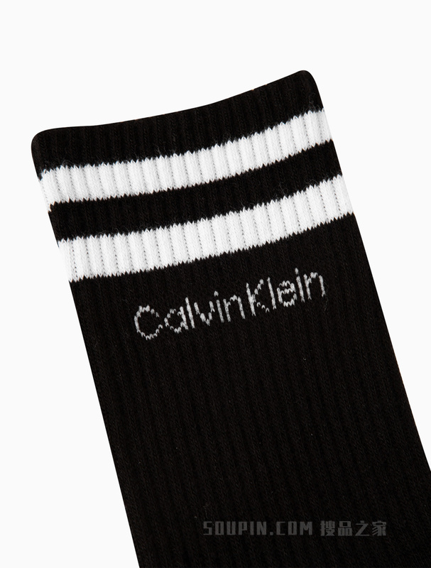 Calvin Klein 22秋冬新款男士拼色条纹LOGO提花透气休闲中筒袜CKP32931