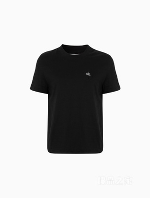 【简约系列】Calvin Klein 22秋冬男女情侣中性刺绣纯棉短袖T恤40WH105