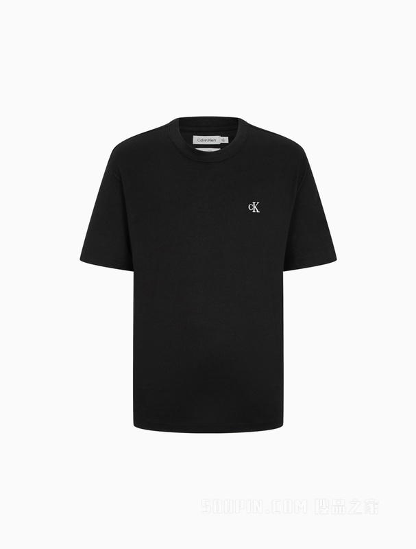 【简约系列】Calvin Klein 22秋冬男女情侣中性纯棉宽松短袖T恤40HM229