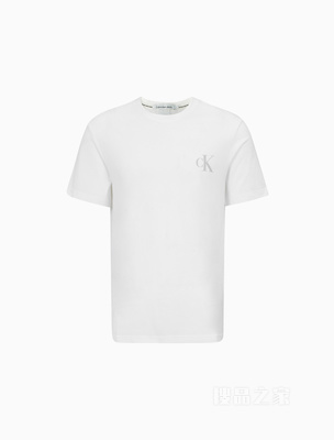 Calvin Klein 22秋冬新款男士LOGO织带纯棉透气宽松圆领短袖T恤J322362