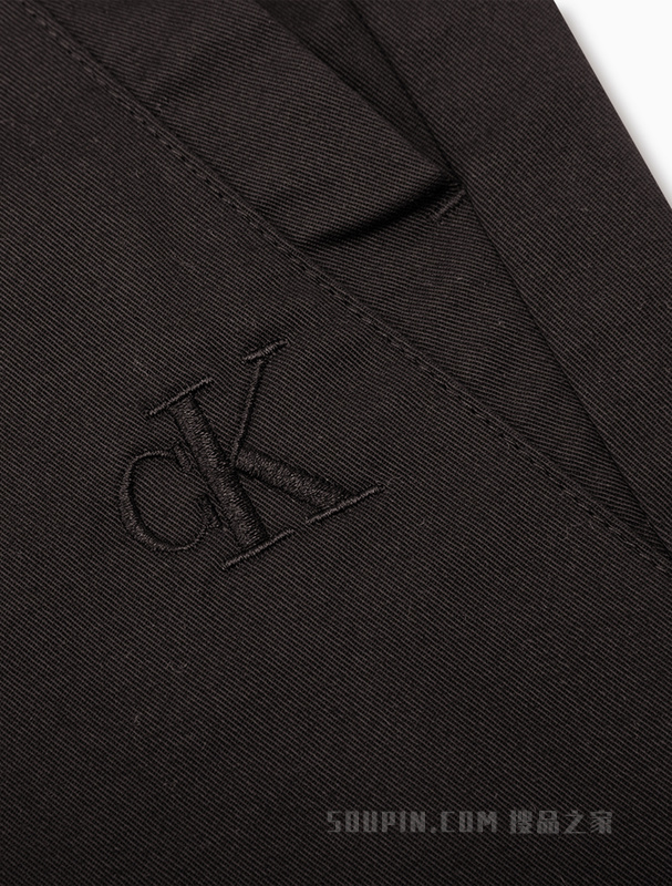Calvin Klein 22秋冬新款男士简约LOGO贴片抽绳腰舒适休闲裤J322146