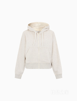 【简约系列】Calvin Klein 22秋冬男女情侣中性拉链加绒卫衣40WH104