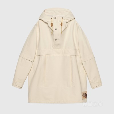 The North Face x Gucci联名系列尼龙风衣 白色