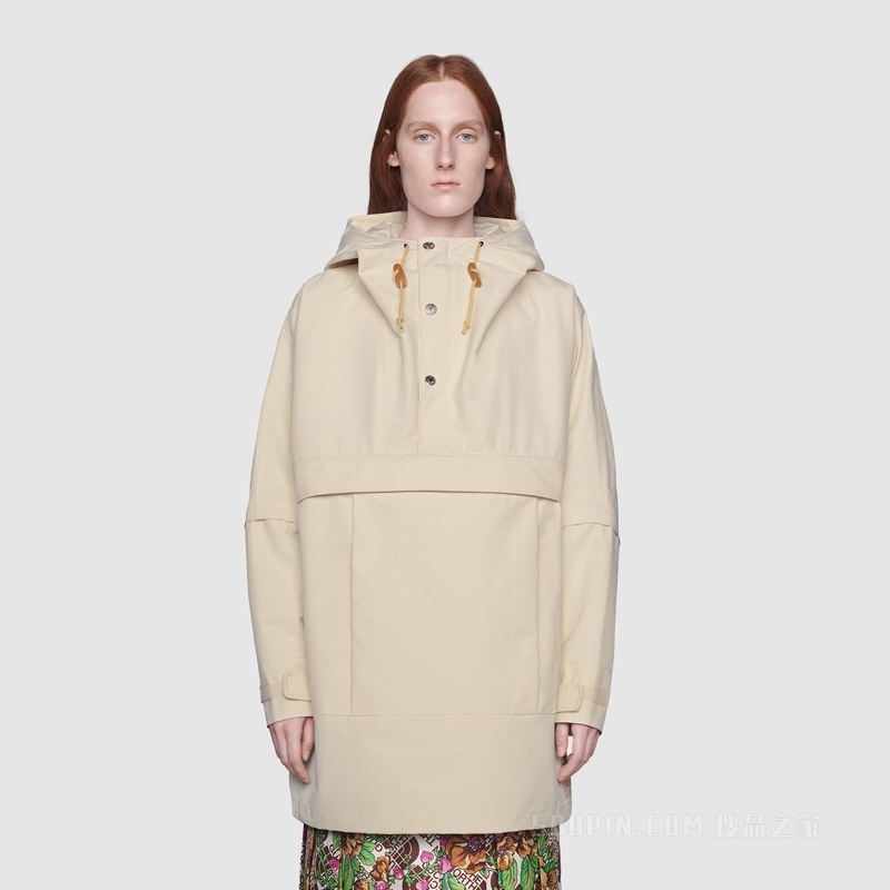 The North Face x Gucci联名系列尼龙风衣 白色