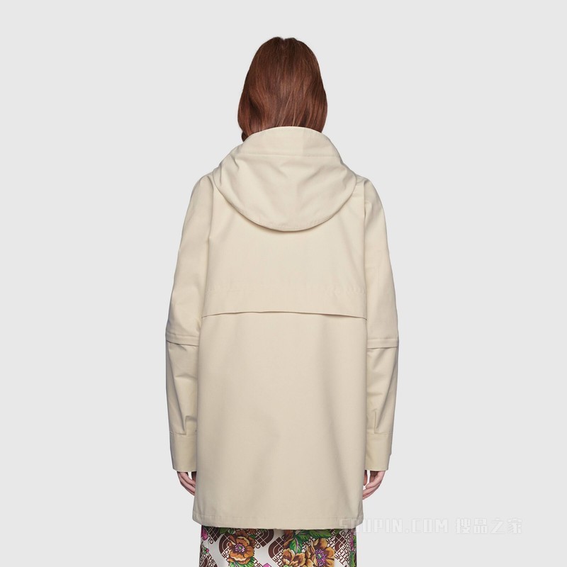 The North Face x Gucci联名系列尼龙风衣 白色