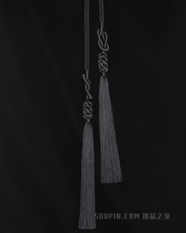 绒面青果领大衣