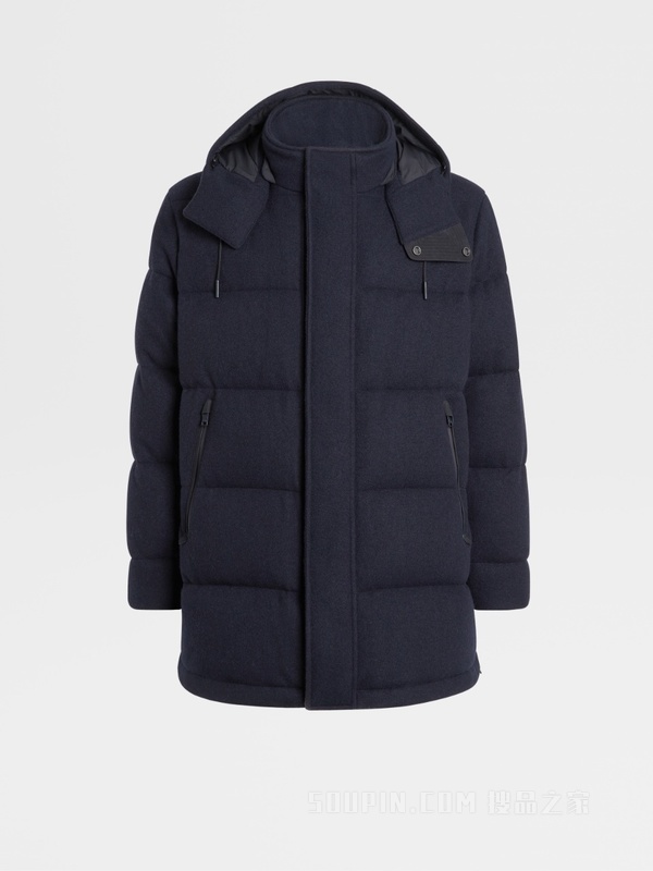 海军蓝 Oasi Cashmere Lite 针织填充派克大衣