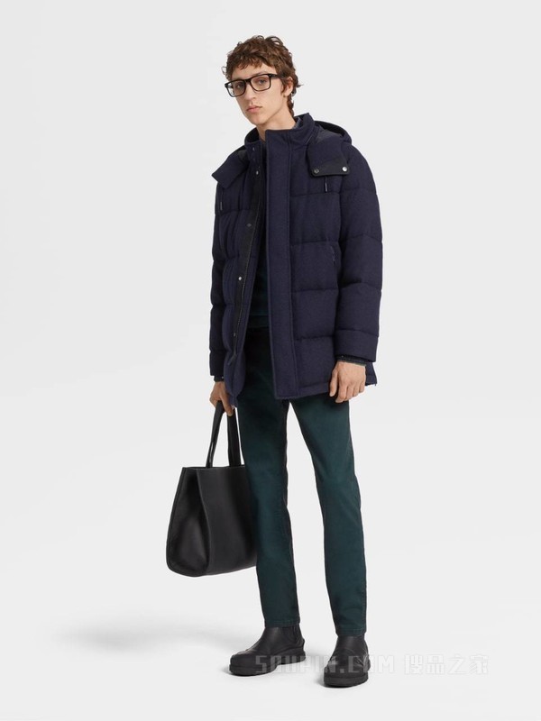 海军蓝 Oasi Cashmere Lite 针织填充派克大衣