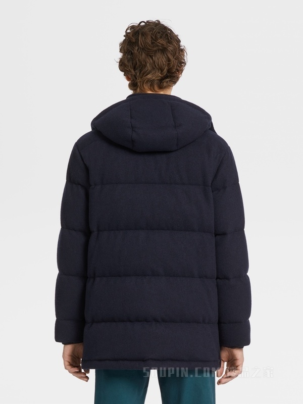 海军蓝 Oasi Cashmere Lite 针织填充派克大衣