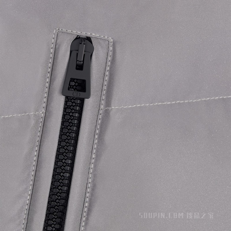 DiorAlps 无袖夹克 银色调反光塔夫绸科技面料 Dior Star 图案