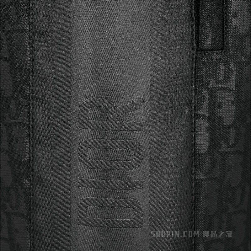 DiorAlps 滑雪长裤 黑色塔夫绸科技面料 Oblique 印花