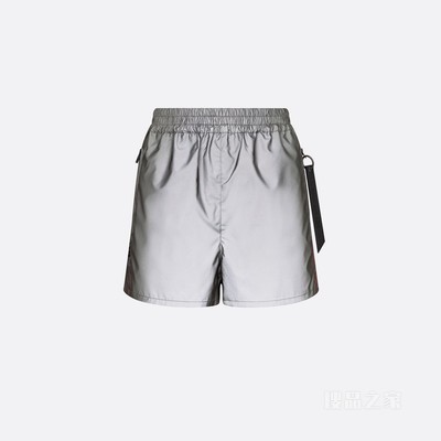 DiorAlps 短裤 银色调反光塔夫绸科技面料 Dior Star 图案