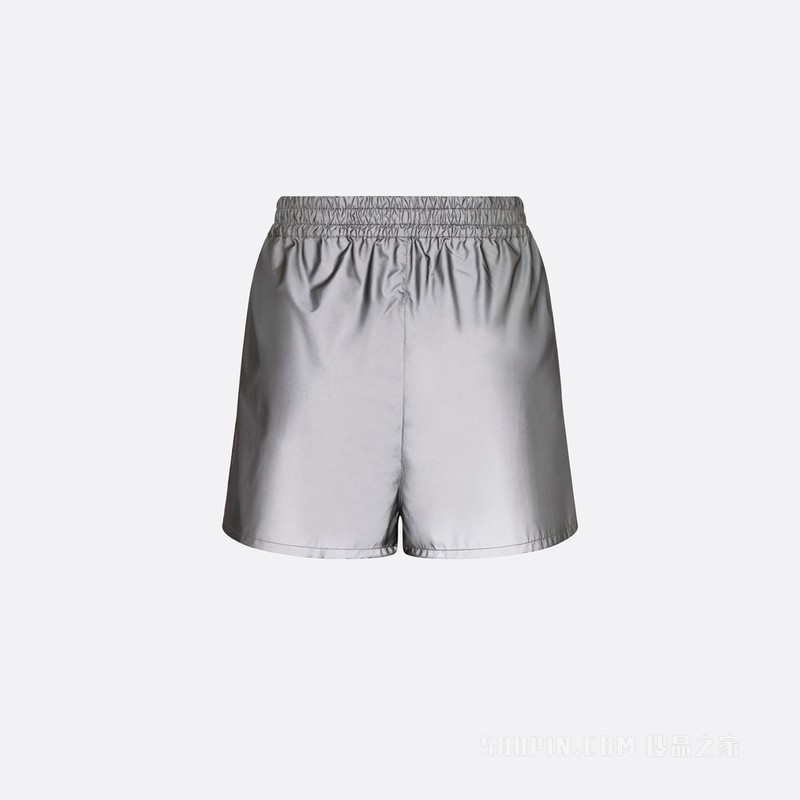 DiorAlps 短裤 银色调反光塔夫绸科技面料 Dior Star 图案