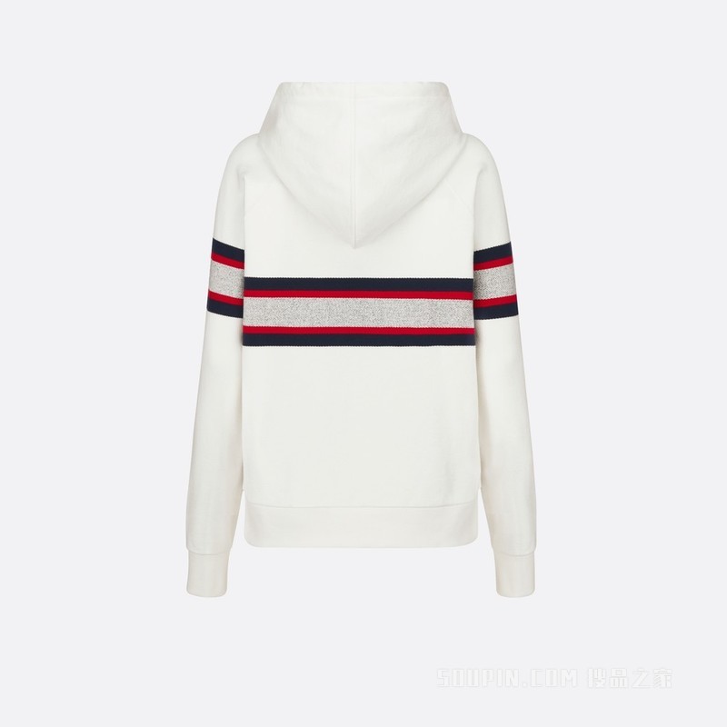 DiorAlps 连帽运动衫 白色棉质平纹针织面料三色 Dior Star 图案