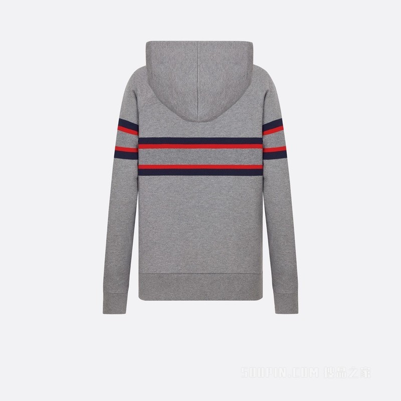 DiorAlps 连帽运动衫 灰色棉质平纹针织面料三色 Dior Star 图案