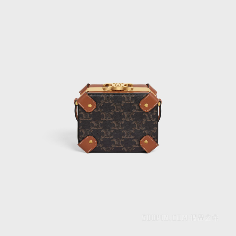 BOX TRIOMPHE标志印花牛皮革手袋 23879