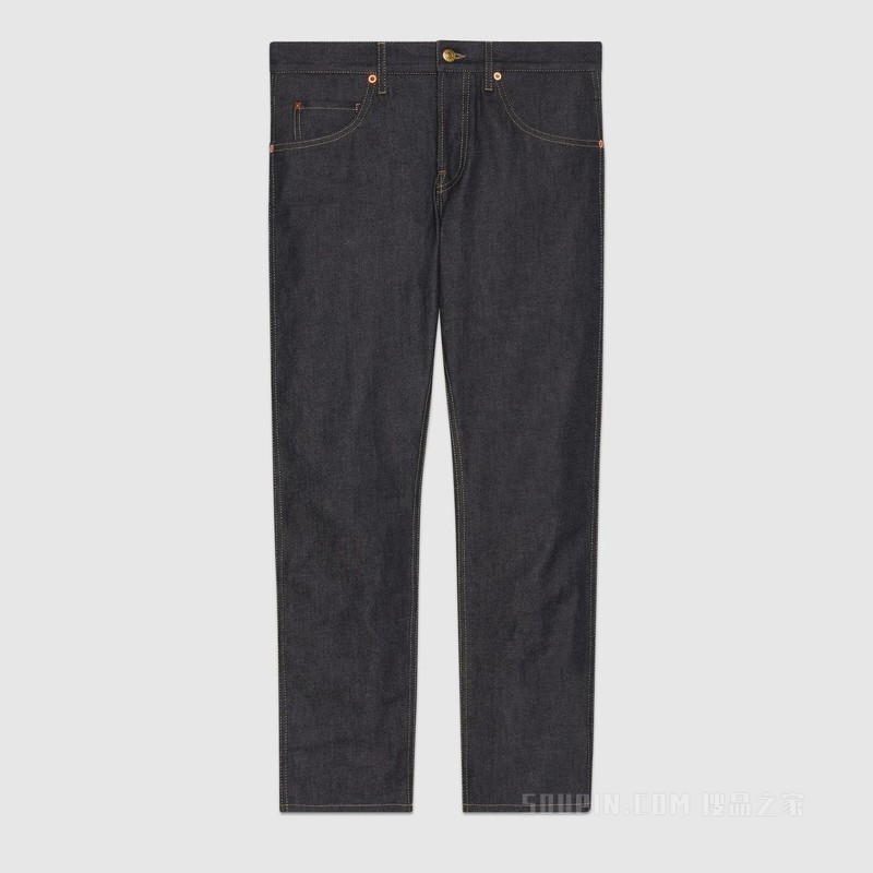 锥形牛仔裤 深蓝色