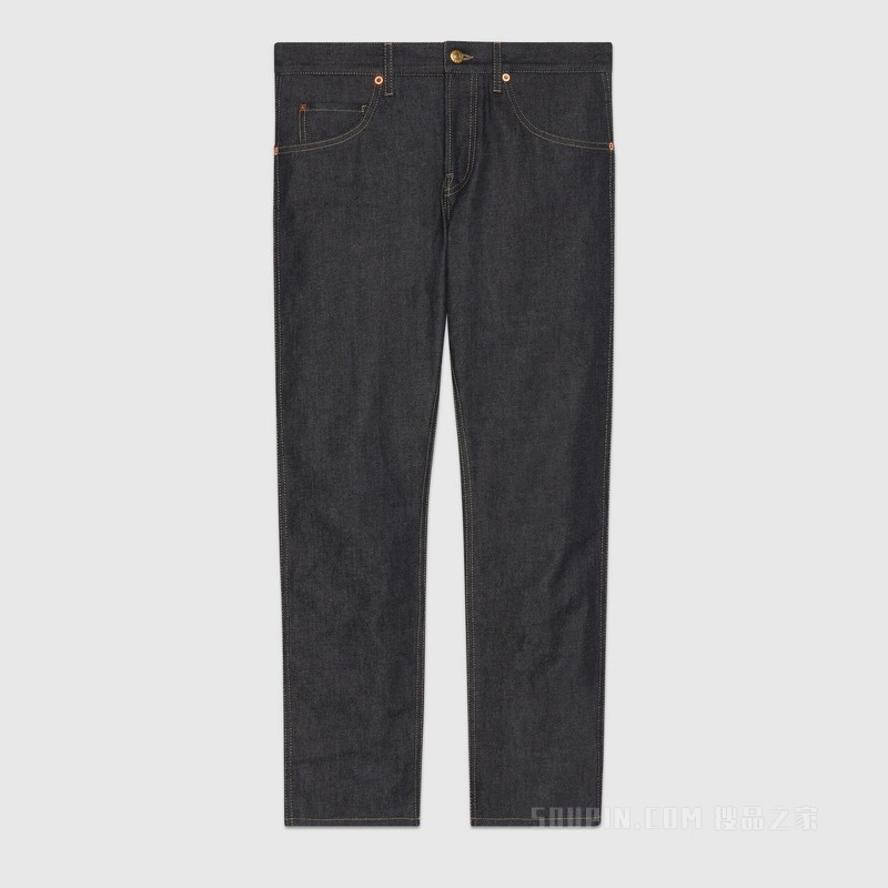 锥形牛仔裤 深蓝色