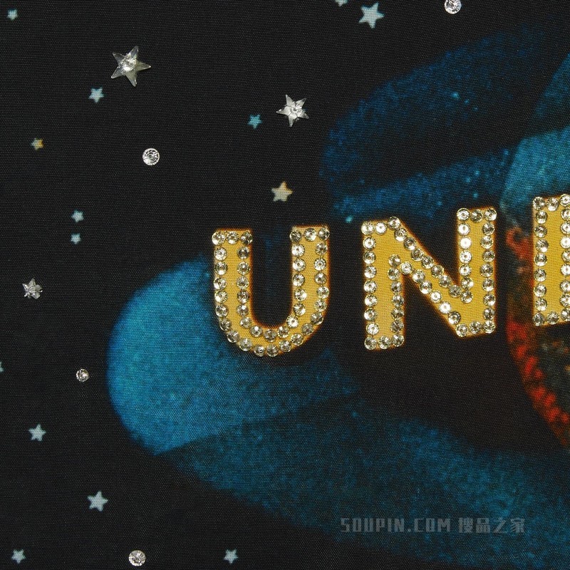 “Gucci Universal”饰水晶保龄球衫 黑色