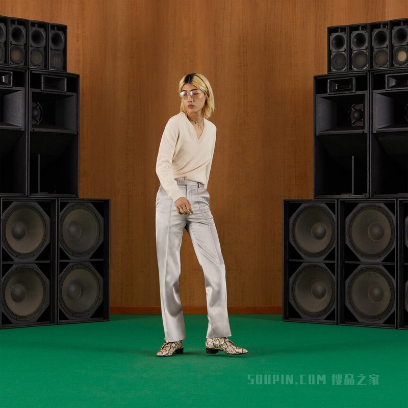 GG羊毛提花卫衣 象牙白