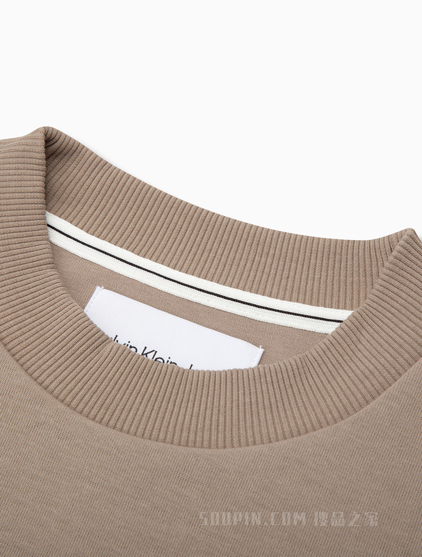 Calvin Klein 22秋冬新款女士时尚交叠LOGO宽松圆领套头卫衣J220931