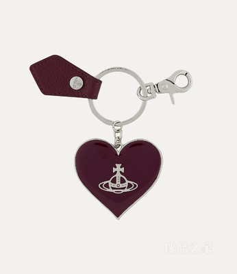 ★Vivienne Westwood★ MIRROR HEART ORB_BLACK PU GRAIN_820301 Vivienne Westwood - Mirror Heart Orb key ring Orange - The
