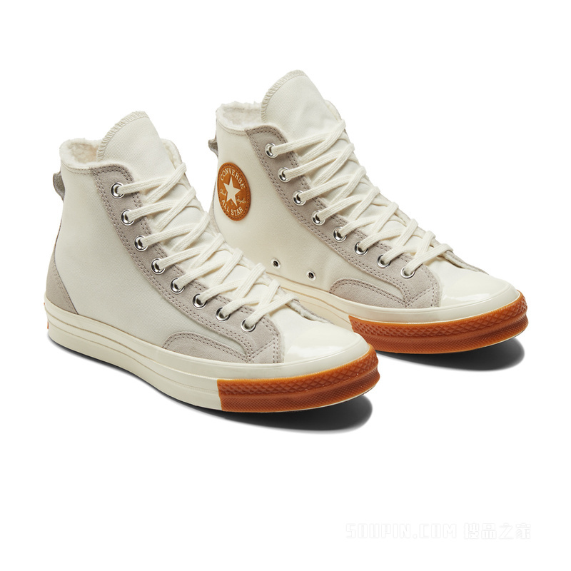 【男女同款】Chuck 70秋冬加绒高帮运动鞋 中性 白色