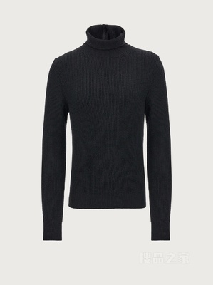 半高领连帽毛衣