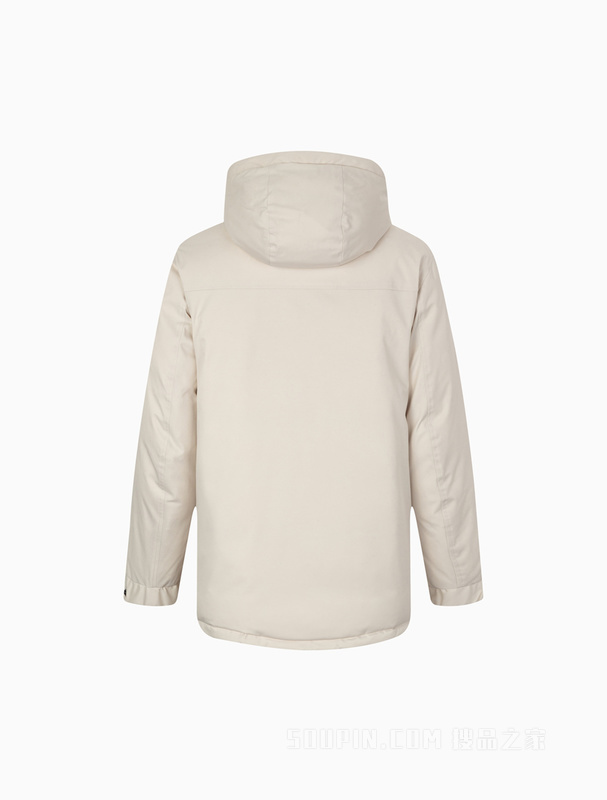 Calvin Klein 22秋冬男士休闲抽绳连帽LOGO贴片鸭绒保暖羽绒服J323236