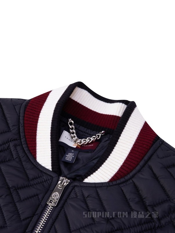 魔力方22新款秋冬男装学院风绗缝拼色棒球保暖铺棉夹克29055