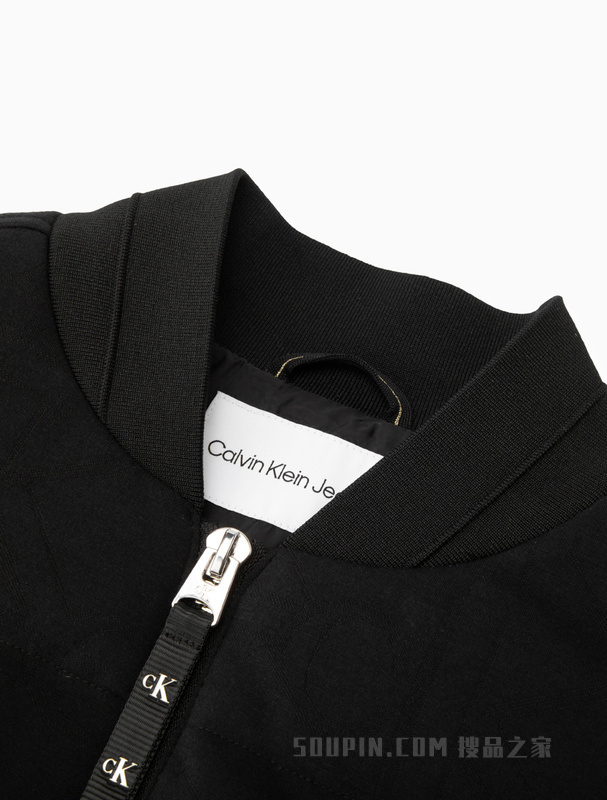 Calvin Klein 22秋冬新款女士休闲LOGO贴片棒球领保暖羽绒服J219973
