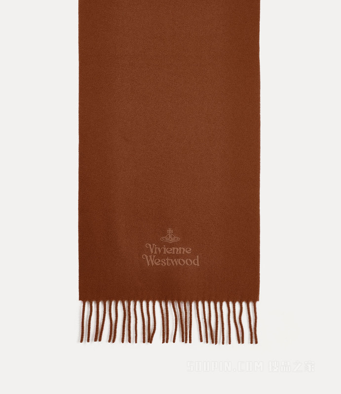 Embroidered Lambswool Scarf