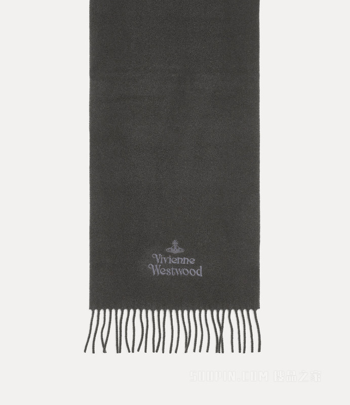 Embroidered Lambswool Scarf