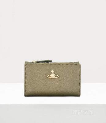Saffiano Slim Flap Card Holder