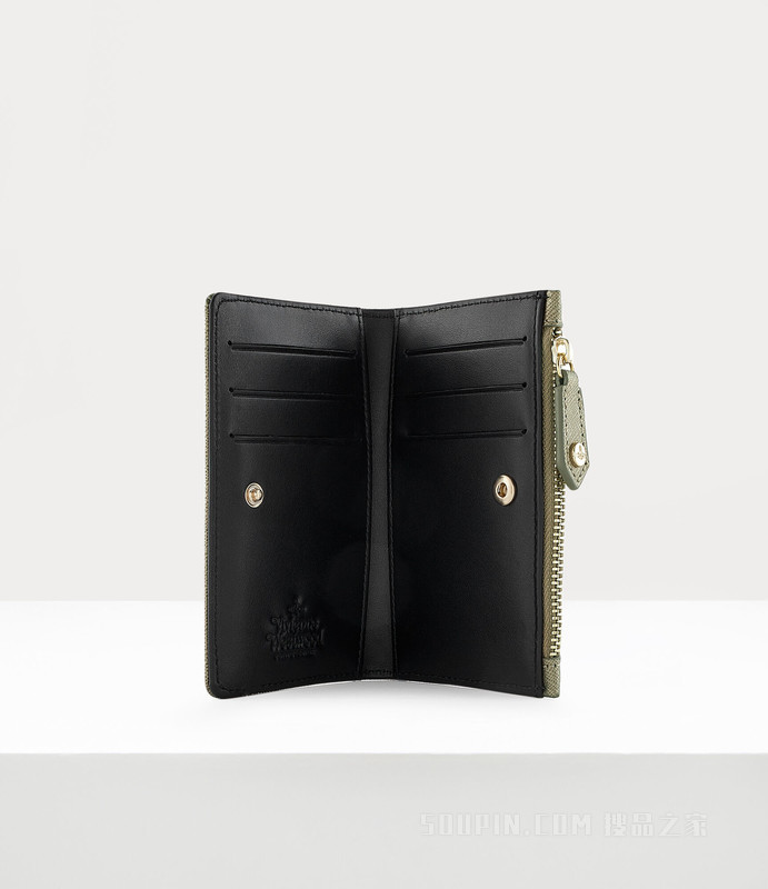 Saffiano Slim Flap Card Holder