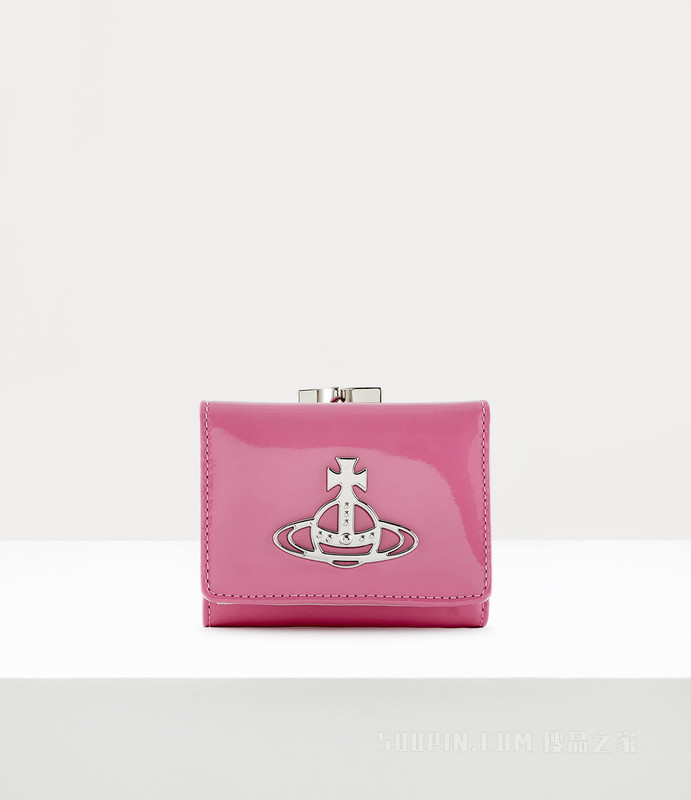 Shiny Patent Small Frame Wallet