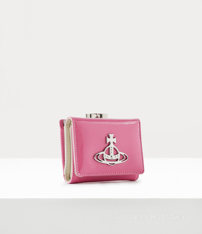 Shiny Patent Small Frame Wallet