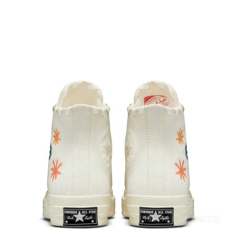 【女子】Chuck 70刺绣花卉高帮运动鞋 女款 米白色