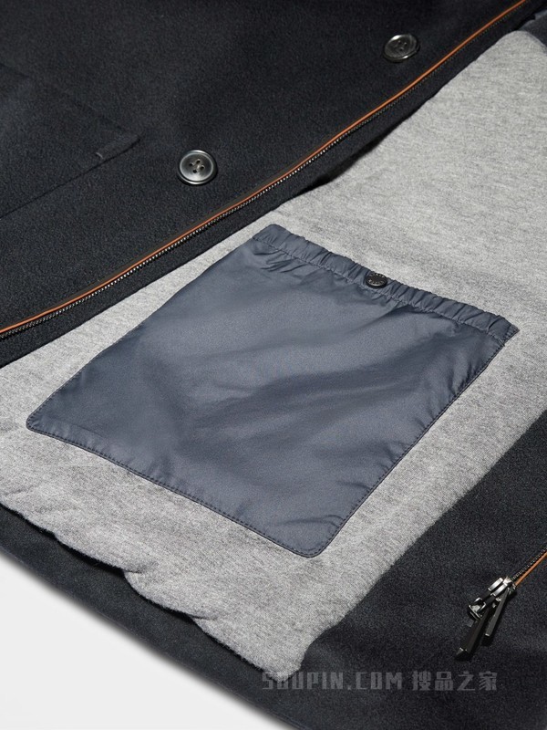 海军蓝 Oasi Cashmere Elements 填充工装外套