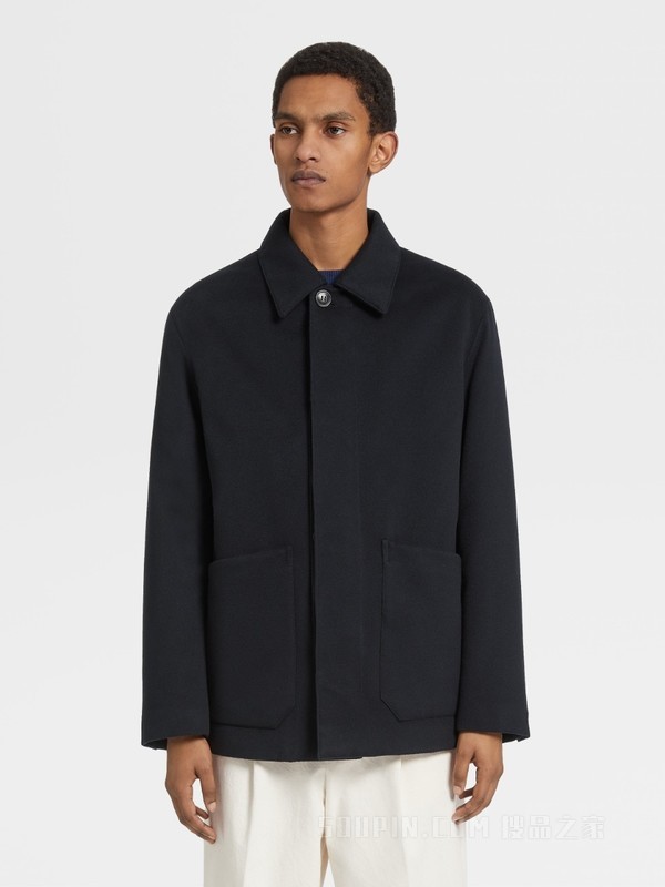 海军蓝 Oasi Cashmere Elements 填充工装外套